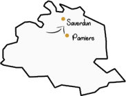 Carte de l'ariège, Saverdun